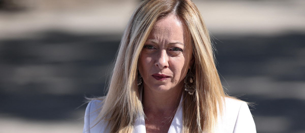 Giorgia Meloni, a su llegada a la cumbre de la Comunidad Política Europea en Granada