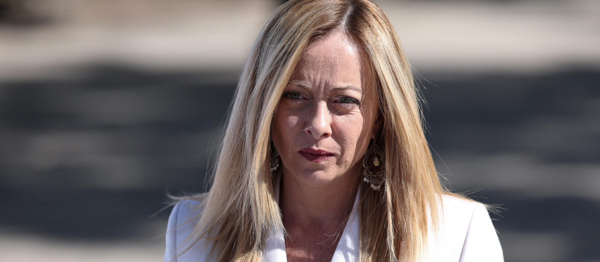 Giorgia Meloni, a su llegada a la cumbre de la Comunidad Política Europea en Granada