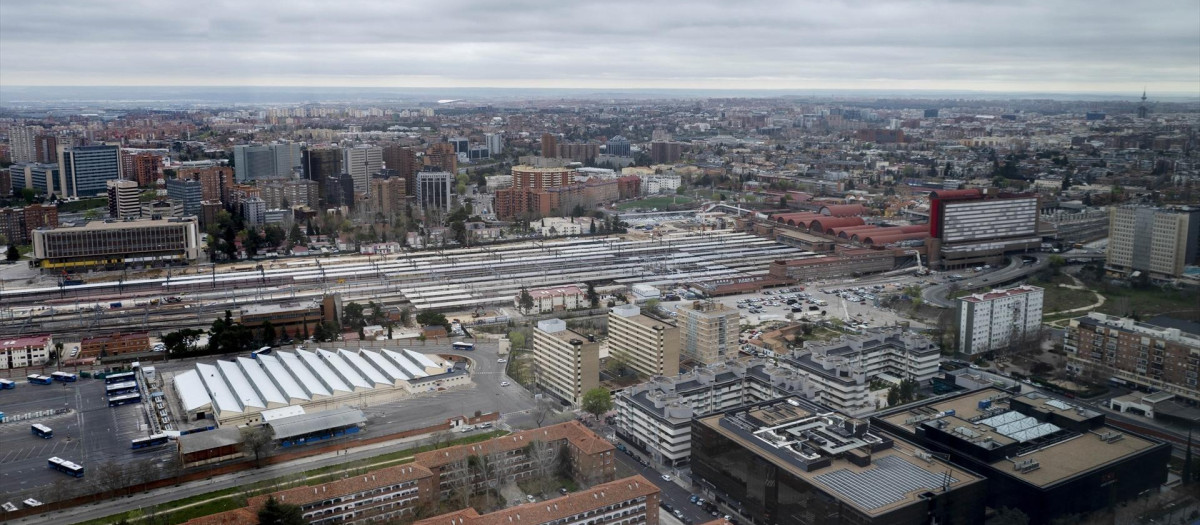 Vista general del lugar donde se situará el Centro de Negocios de Madrid Nuevo Norte (MNN) a 24 de marzo de 2023, en Madrid (España). 
24/3/2023