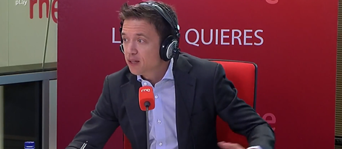 Iñigo Errejón en su entrevista con RNE