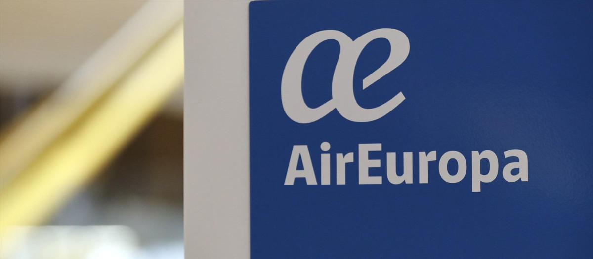 Logo de Air Europa en la Terminal T4 del aeropuerto Adolfo Suárez Madrid-Barajas.
