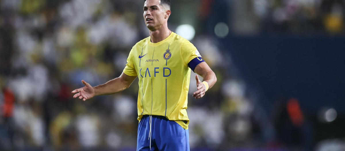 Cristiano Ronaldo en un partido de liga con Al-Nassr