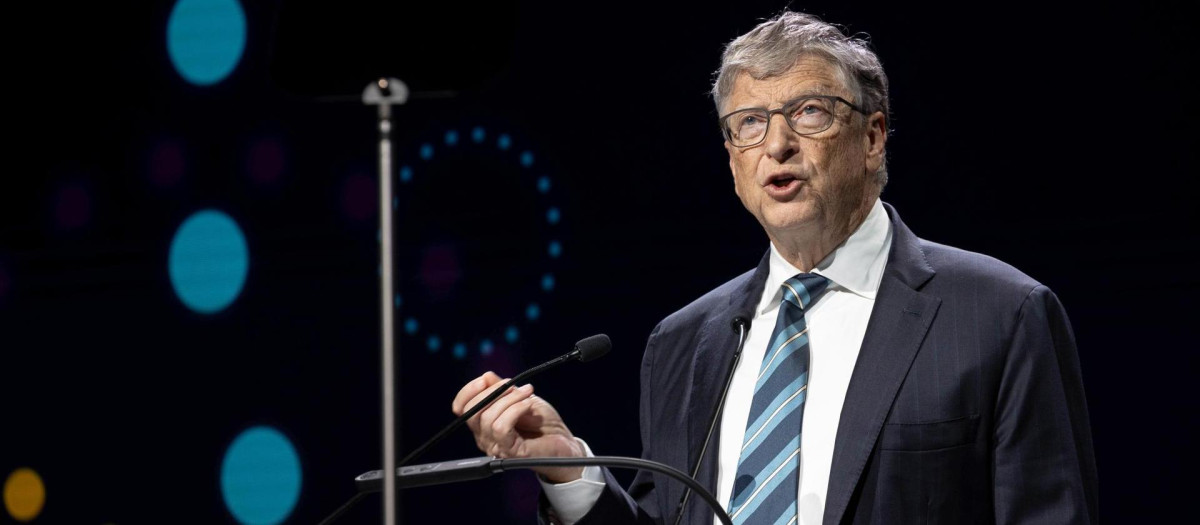 Bill Gates habla durante el Grand Challenge Annual Meeting