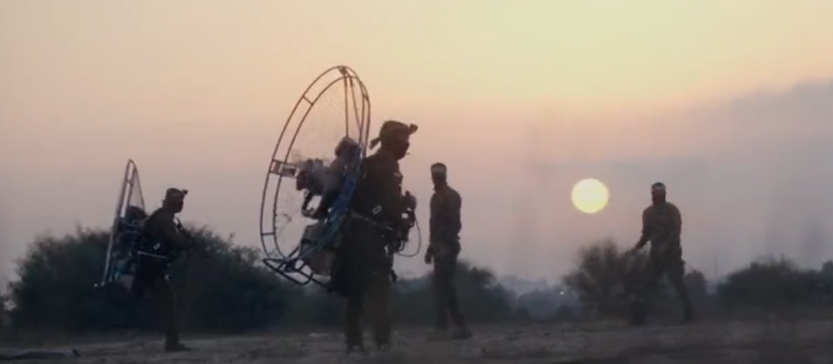 Terroristas de Hamás se preparan para ingresar a Israel abordo de parapentes con motor