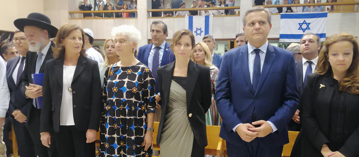 Evento celebrado en la principal sinagoga de Madrid: asistió la presidenta de la Comunidad de Madrid, Isabel Ayuso, y la embajadora de Israel en España, Rodica Radian Gordon, y la presidenta de la Comunidad Judía de Madrid, Estrella Bengio