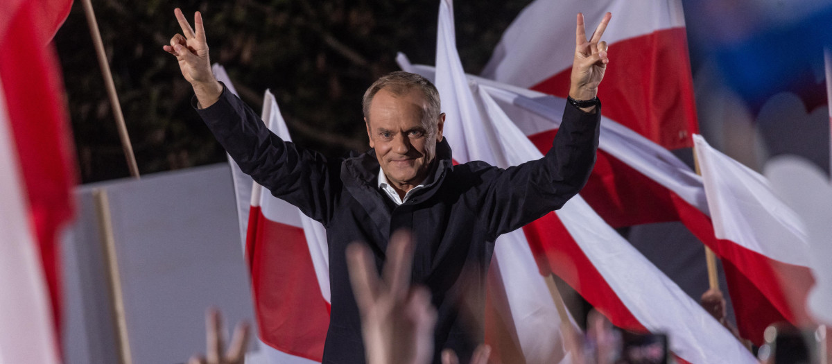 Donald Tusk, líder del partido Plataforma Cívica, candidato en las próximas elecciones polacas