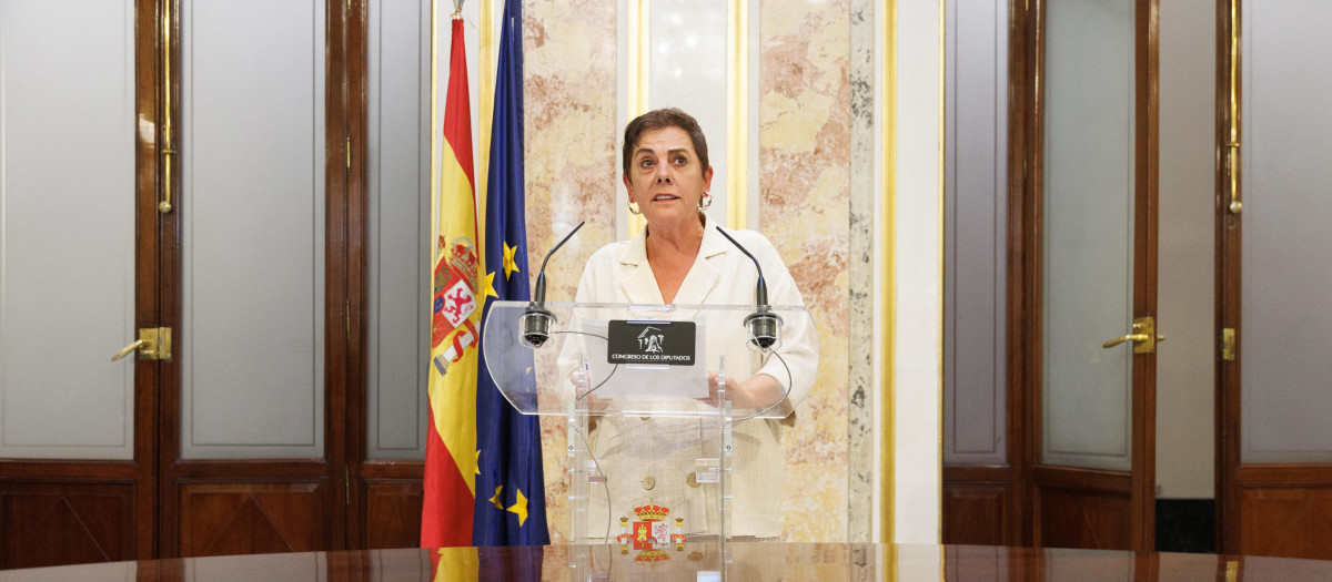 La diputada de EH Bildu, Mertxe Aizpurua
