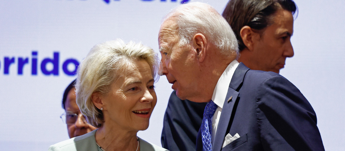 Ursula von der Leyen y Joe Biden, en la cumbre del G20