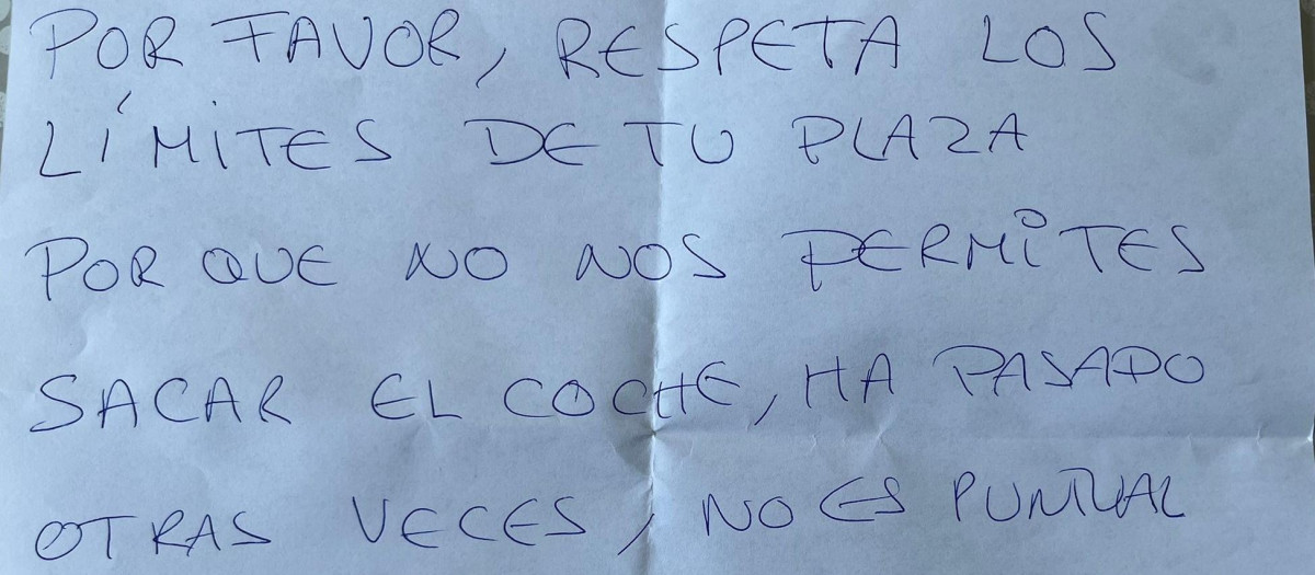 Los anónimos sobre el parabrisas del coche no son una buena idea