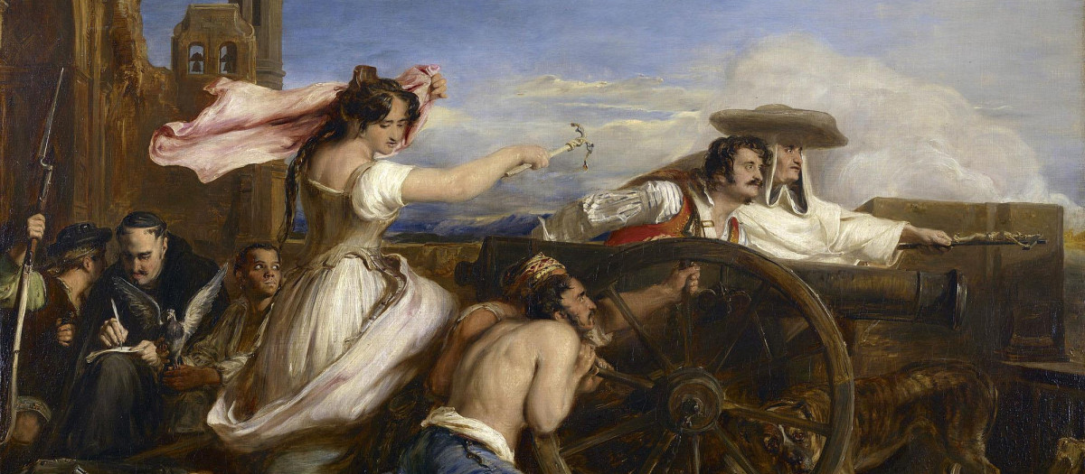 Cuadro sobre la defensa de Zaragoza pintado por David Wilkie en 1828