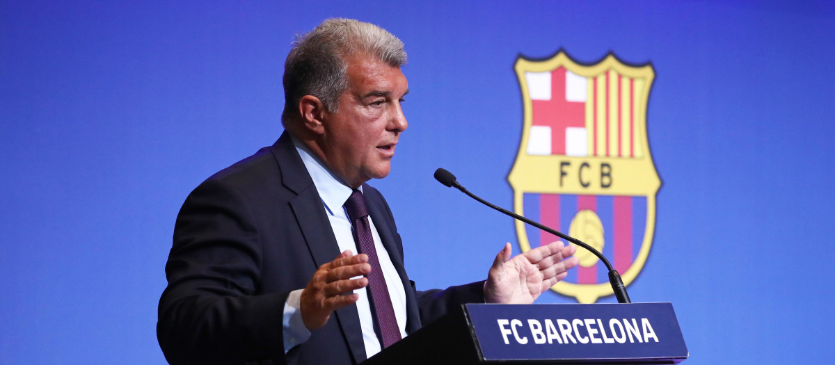 Joan Laporta, presidente del Fútbol Club Barcelona