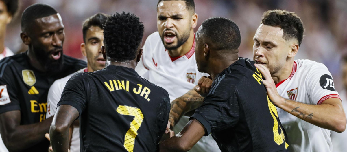 Tensión en el Sevilla - Real Madrid de Liga