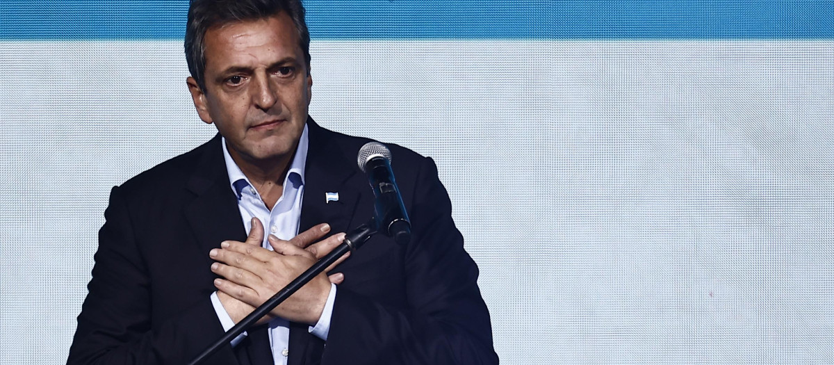 El ministro de Economía argentino y candidato presidencial, Sergio Massa