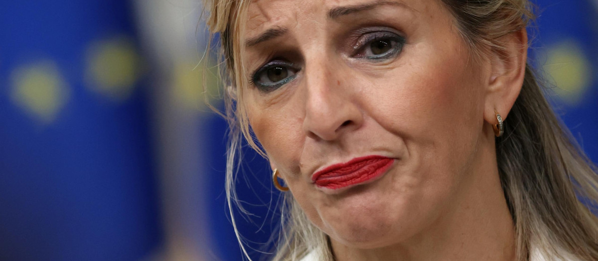 Yolanda Díaz en Bruselas para la cumbre tripartita