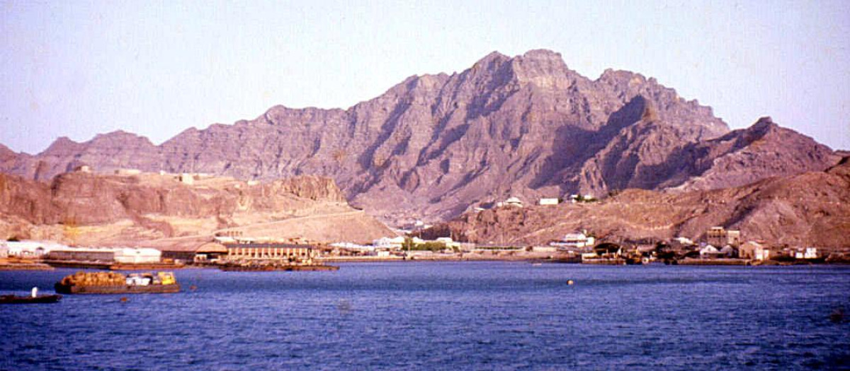 Panorámica del puerto de Adén, conquistado por Elio Galo en el 24 a. C. para proteger el floreciente comercio romano con la India