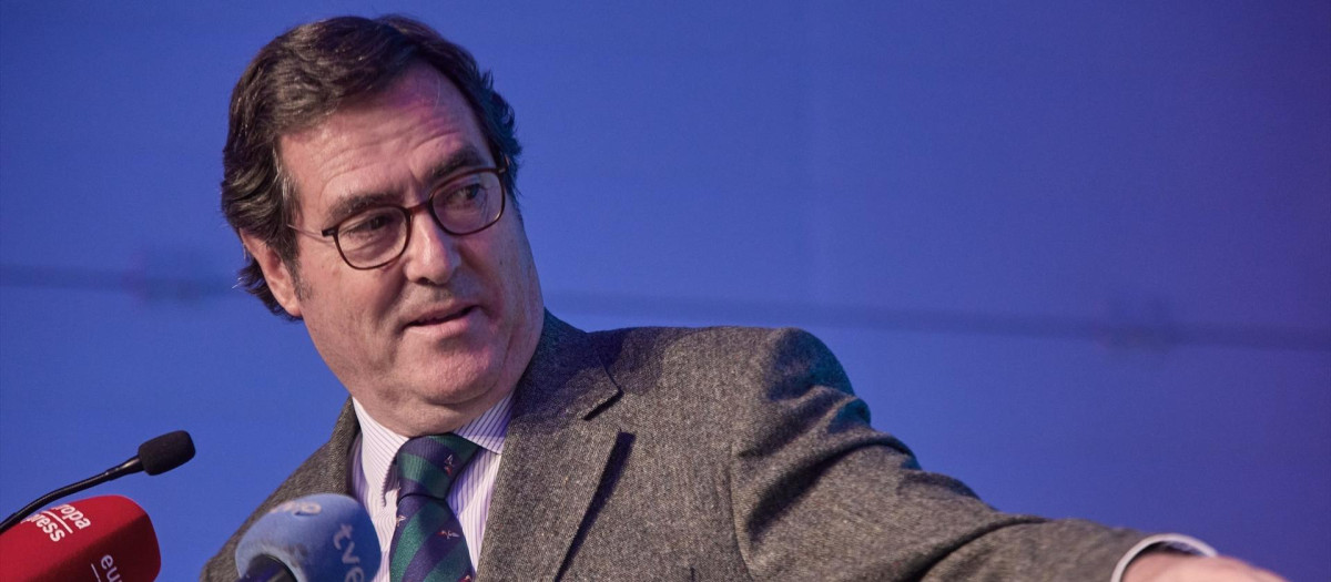 El presidente de la CEOE, Antonio Garamendi.