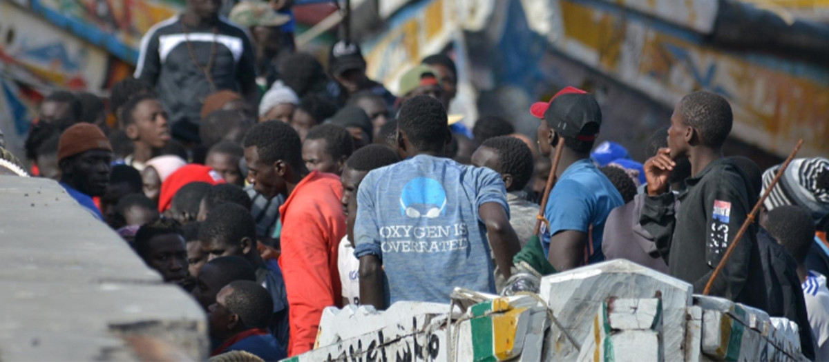 Inmigrantes llegados al puerto de La Restinga (El Hierro)