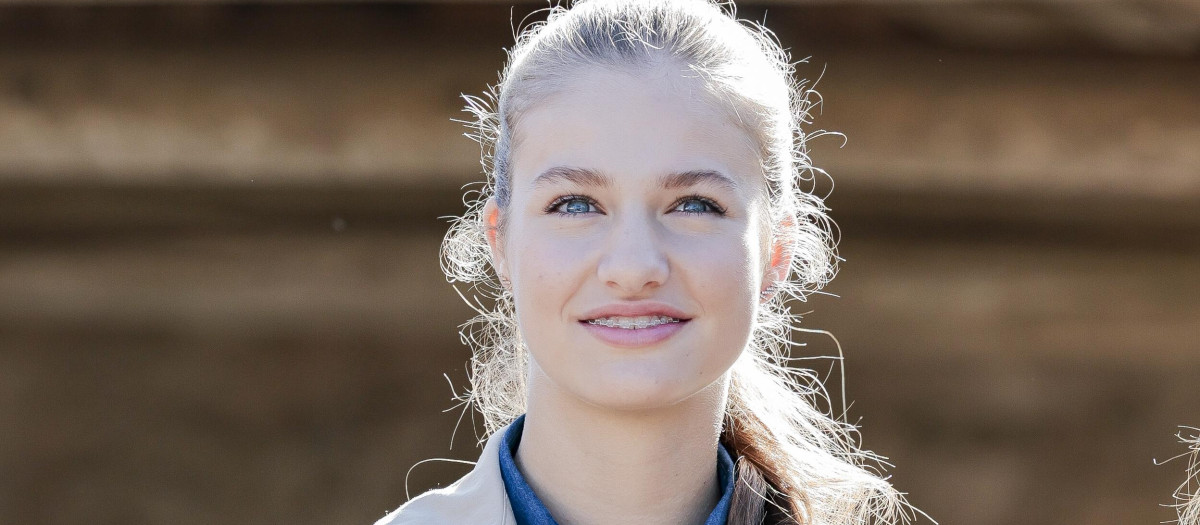 Princess of Asturias Leonor de Borbon during a visit to Arroes, Pion and Candanal (Villaviciosa) as winner of the 34th annual Exemplary Village of Asturias Awards, Spain, on Saturday 21 October 2023.