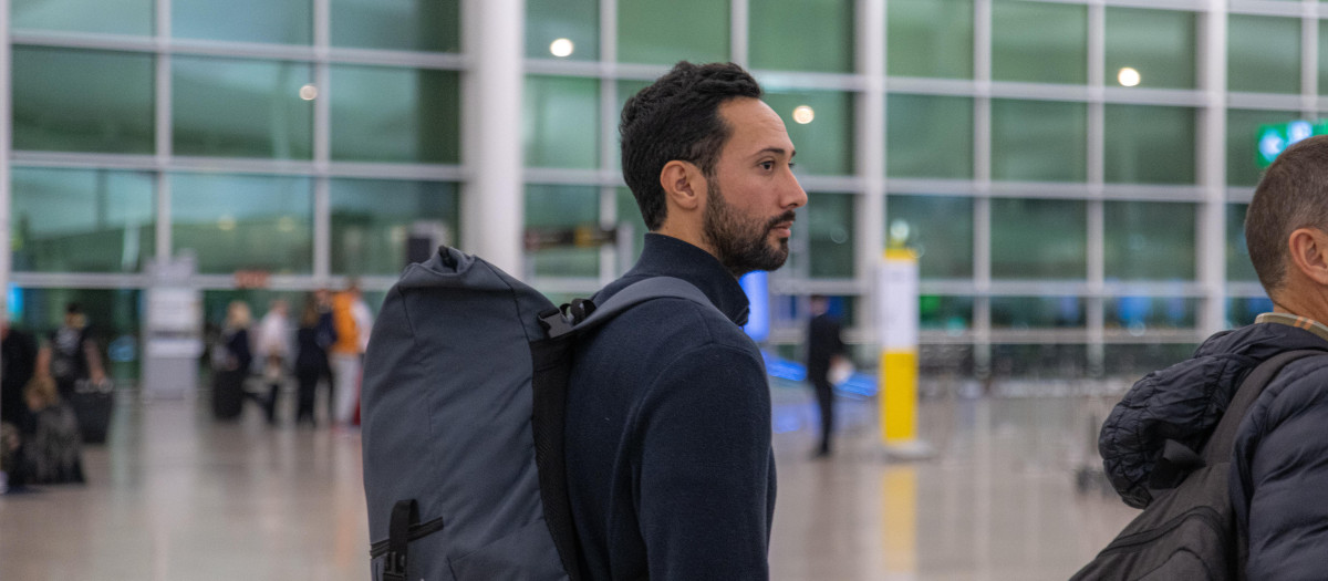 Valtònyc en el aeropuerto de Barcelona