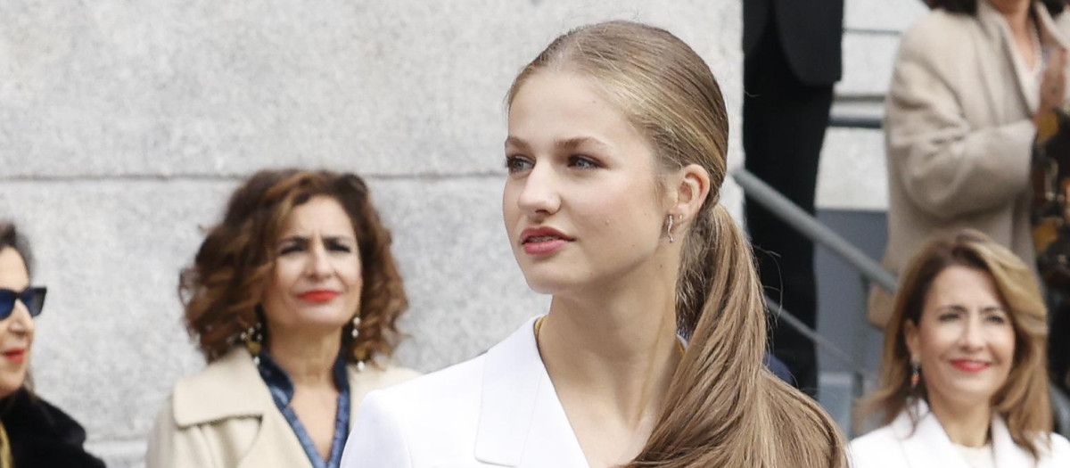 Princess of Asturias Leonor de Borbon during Constitution Pledge (Jura de la Constitucion) ceremony in Madrid on Tuesday, 31 October 2023.