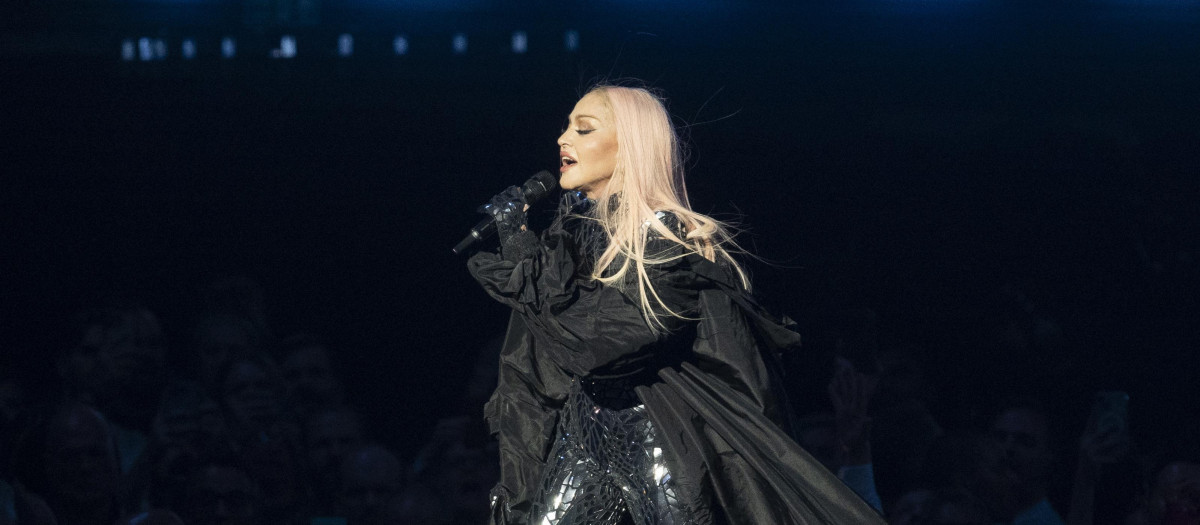 Madonna, durante su 'The Celebration Tour' en Londres
