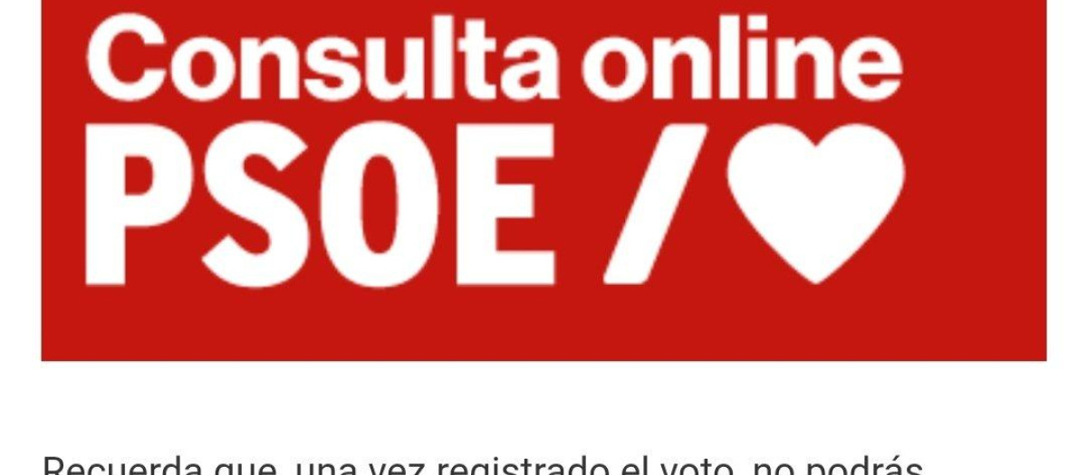 Votación negativa por parte de un militante en la consulta del PSOE