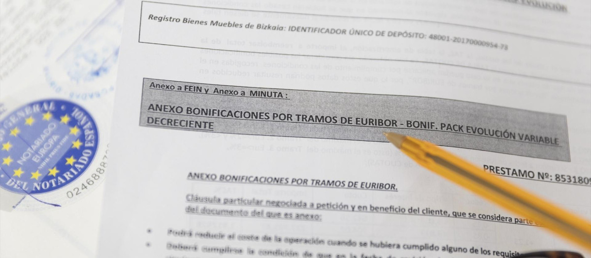 Documentación para la firma de una hipoteca.