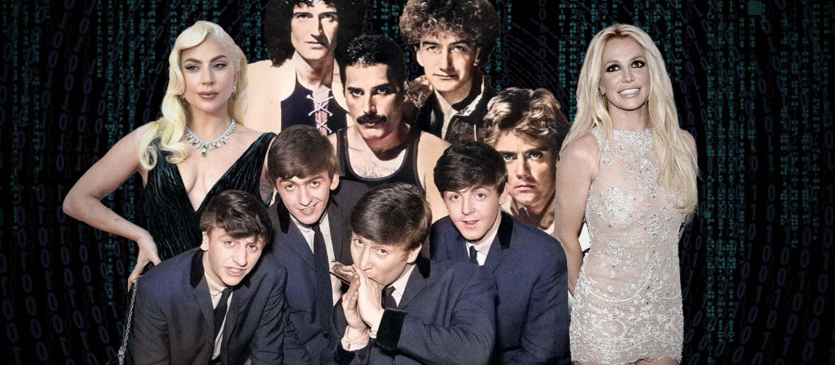 Algunos de los artistas como Lady Gaga o Queen, que se enfrentan a la inteligencia artificial