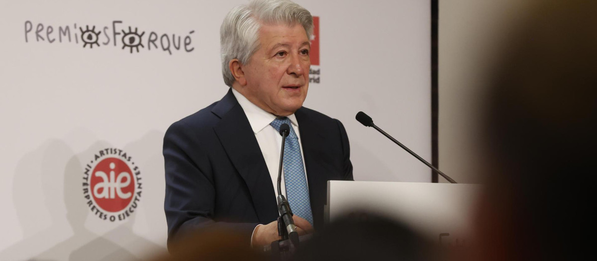 El productor Enrique Cerezo, en el acto de la lectura pública de las nominaciones
