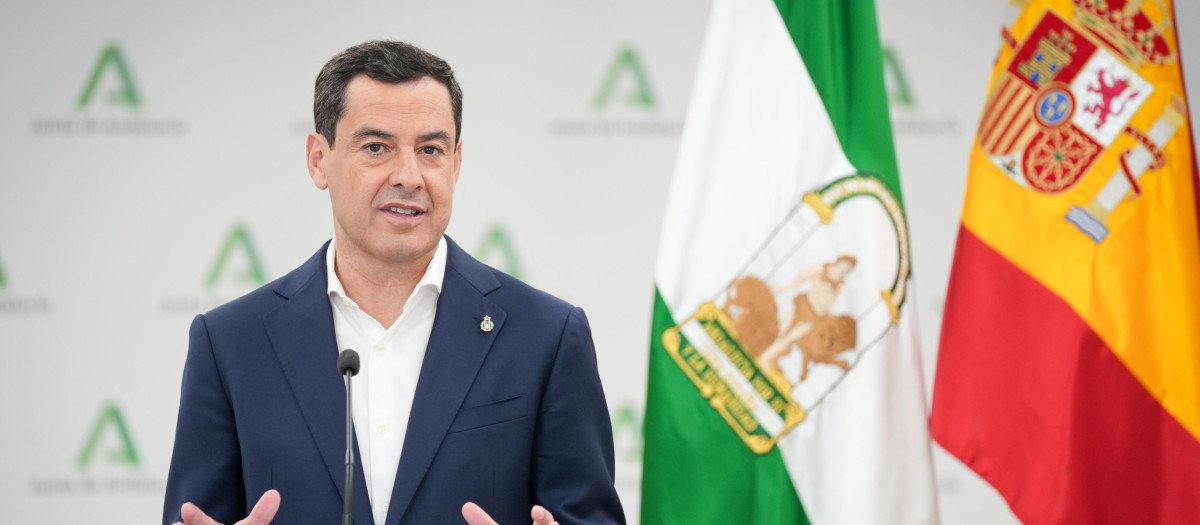 El presidente de la Junta de Andalucía, Juanma Moreno