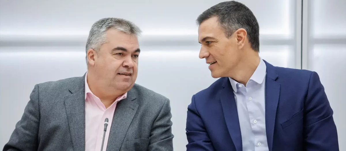 Pedro Sánchez y Santos Cerdán
