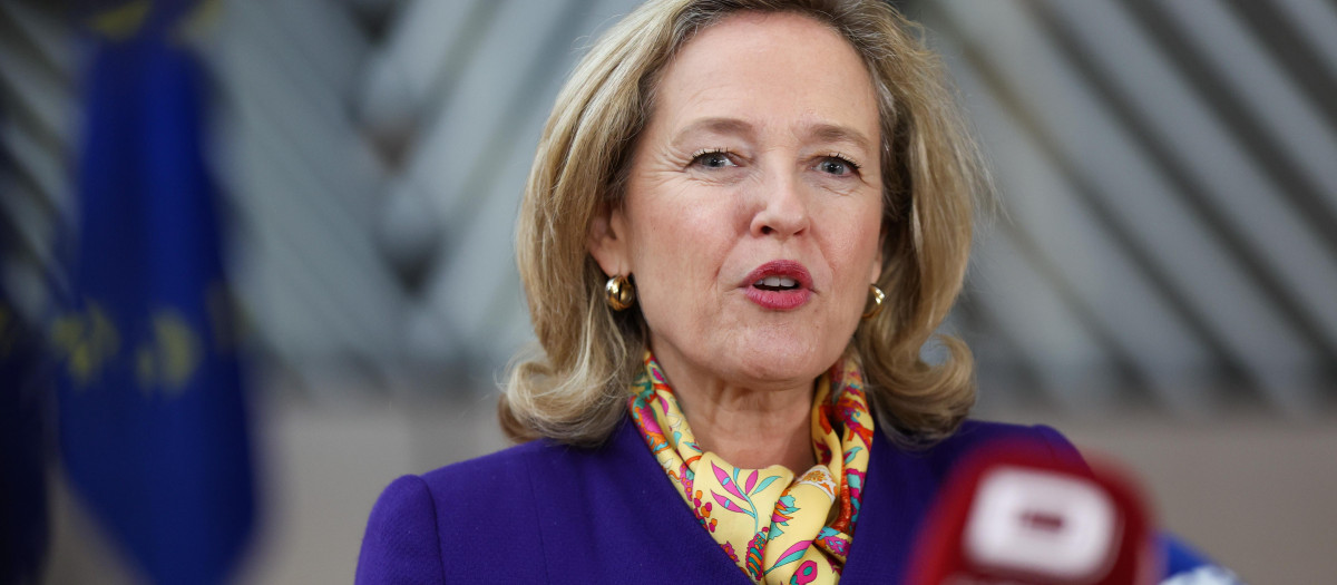 Nadia Calviño, desde el Consejo Europeo en Bruselas