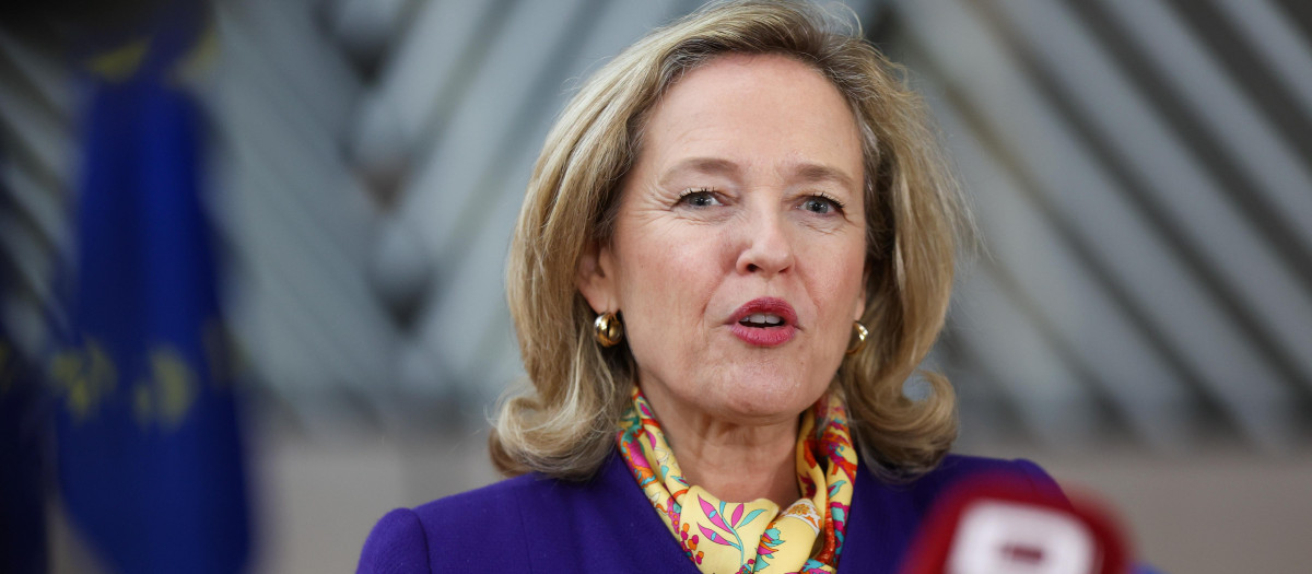 Nadia Calviño, desde el Consejo Europeo en Bruselas
