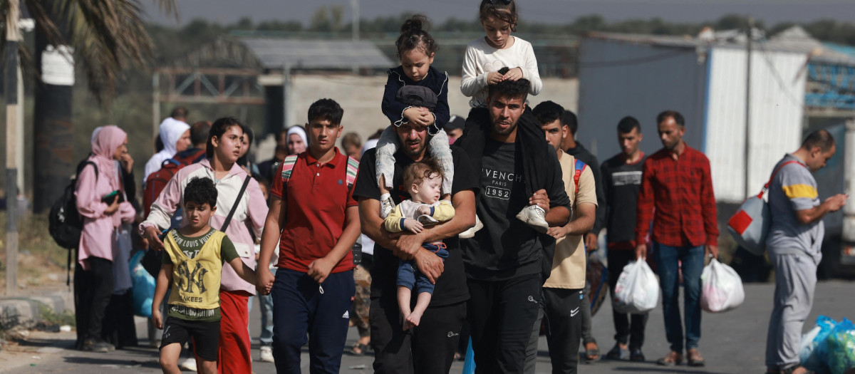 Refugiados norte de Gaza