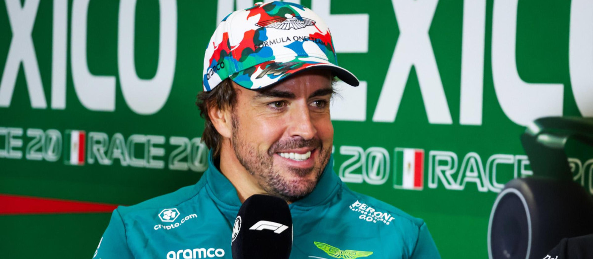 Fernando Alonso hablando tras el Gran Premio de Brasil
