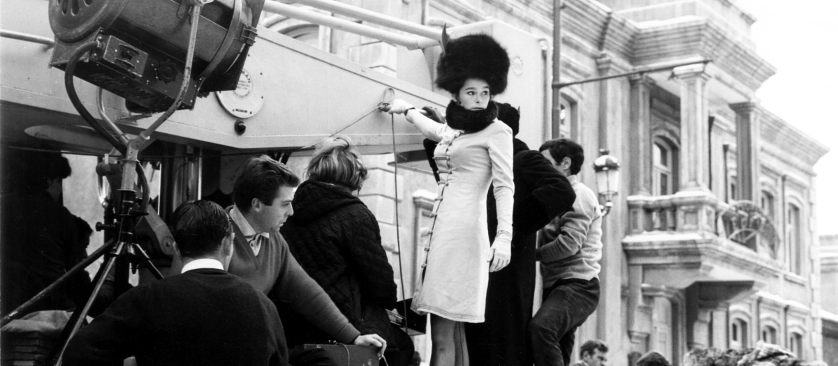 Geraldine Chaplin, durante el rodaje en Madrid de Doctor Zhivago