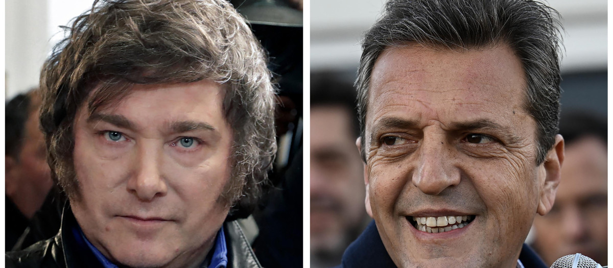Javier Milei y Sergio Massa