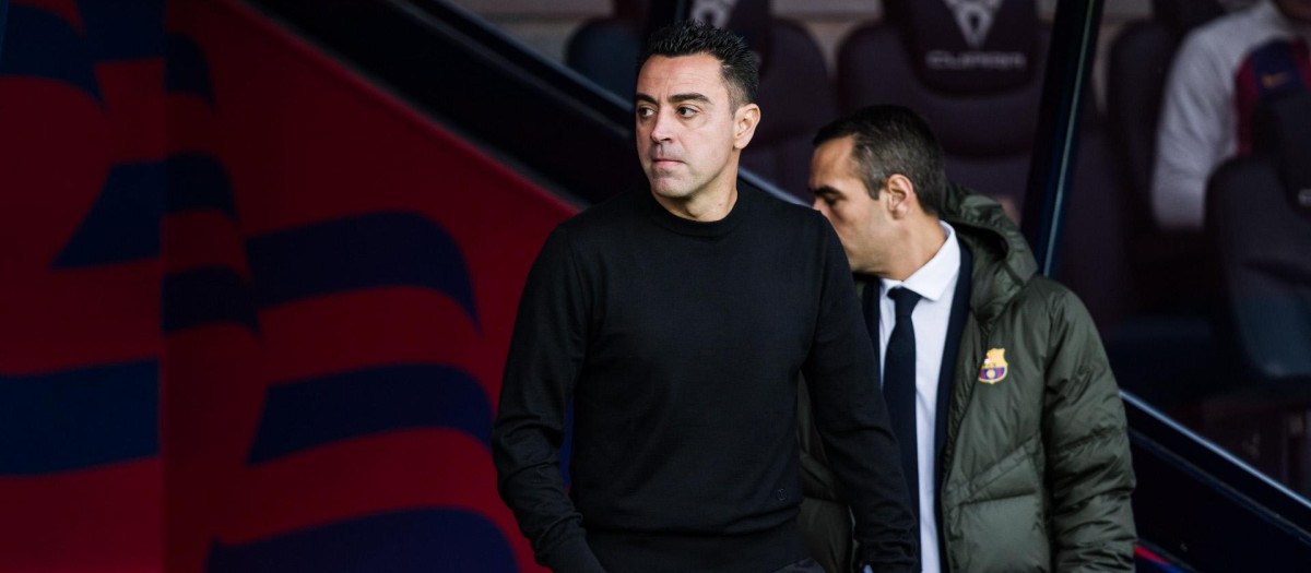 Xavi Hernández, en el partido de este domingo ante el Alavés