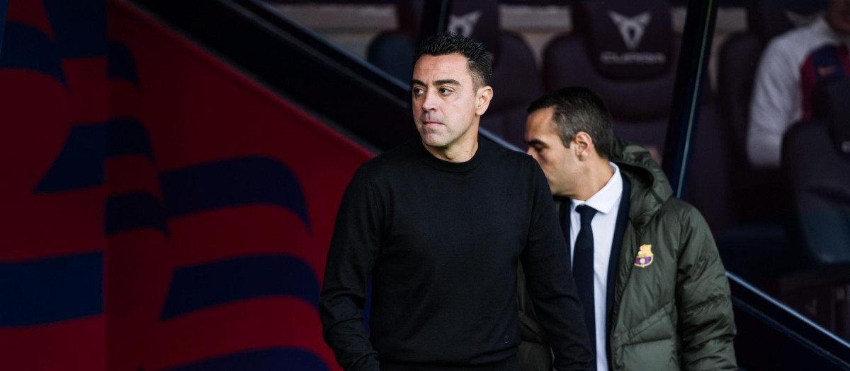 Xavi Hernández, en el partido de este domingo ante el Alavés