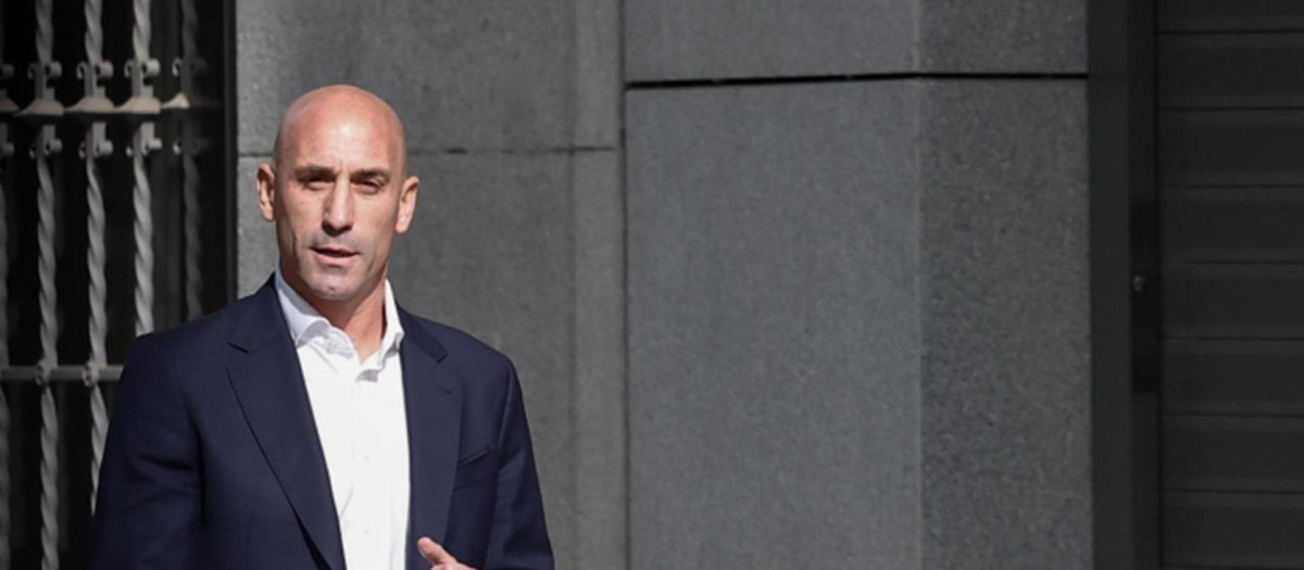 Luis Rubiales cuando acudió a la Audiencia Nacional a declarar