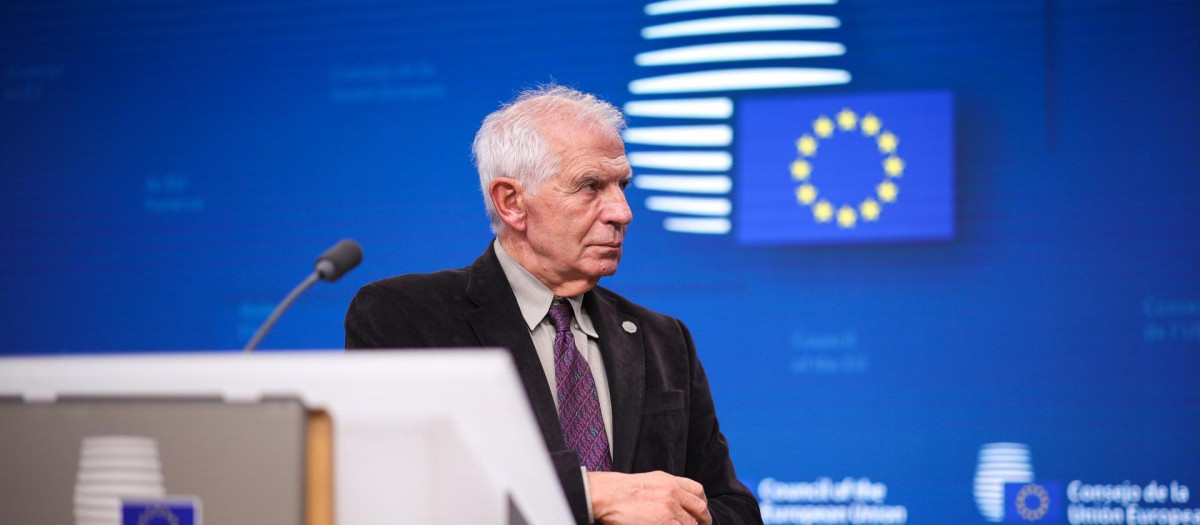 Josep Borrell ofrece una rueda de prensa en Bruselas