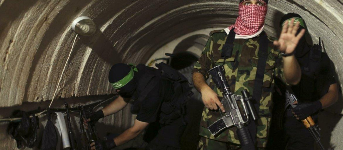 Túneles de Hamás en Gaza