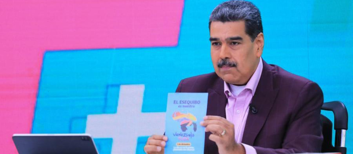 Nicolás Maduro impulsa un referendo sobre la soberanía de la región del Esequibo actualmente controlado por Guyana