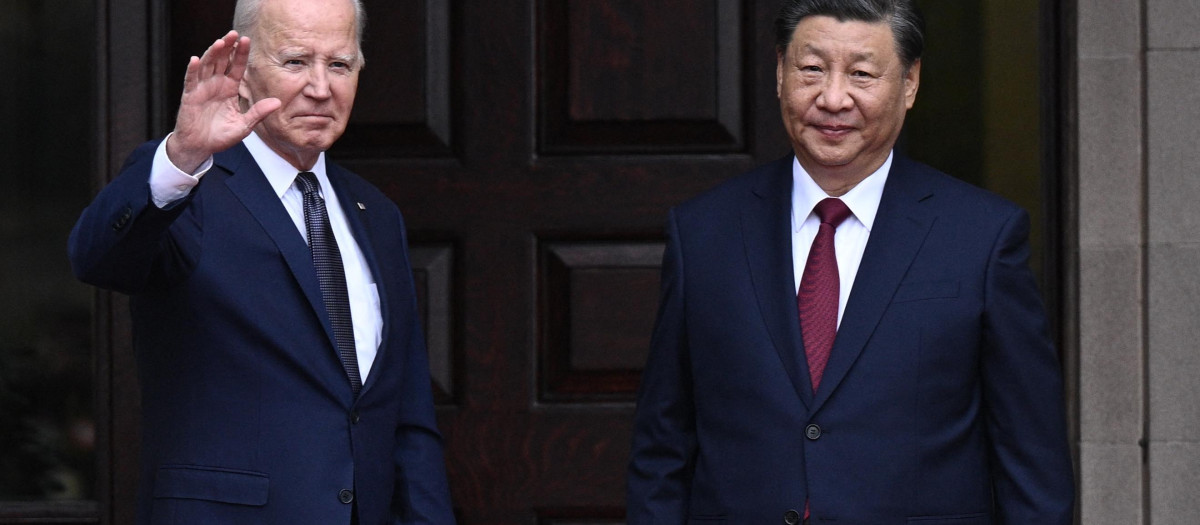 El presidente de EE.UU. Joe Biden y el presidente chino Xi Jinping en San Francisco
