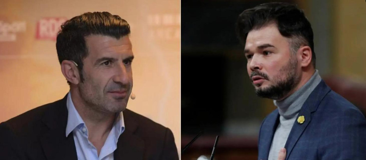 Luis Figo y Gabriel Rufián se enzarzan por twitter