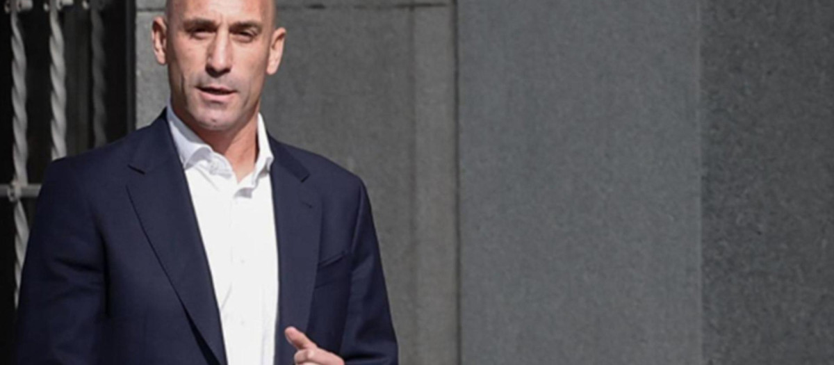 Luis Rubiales cuando acudió a la Audiencia Nacional a declarar