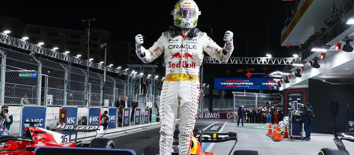 Max Verstappen, tras su victoria en el circuito de Las Vegas