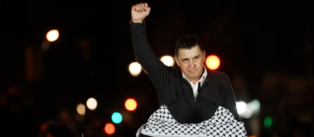 Arnaldo Otegi durante la manifestación que el sábado pasado pidió la independiencia del País Vasco