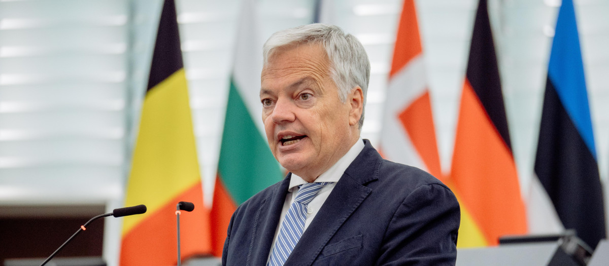 Didier Reynders, en el Parlamento Europeo