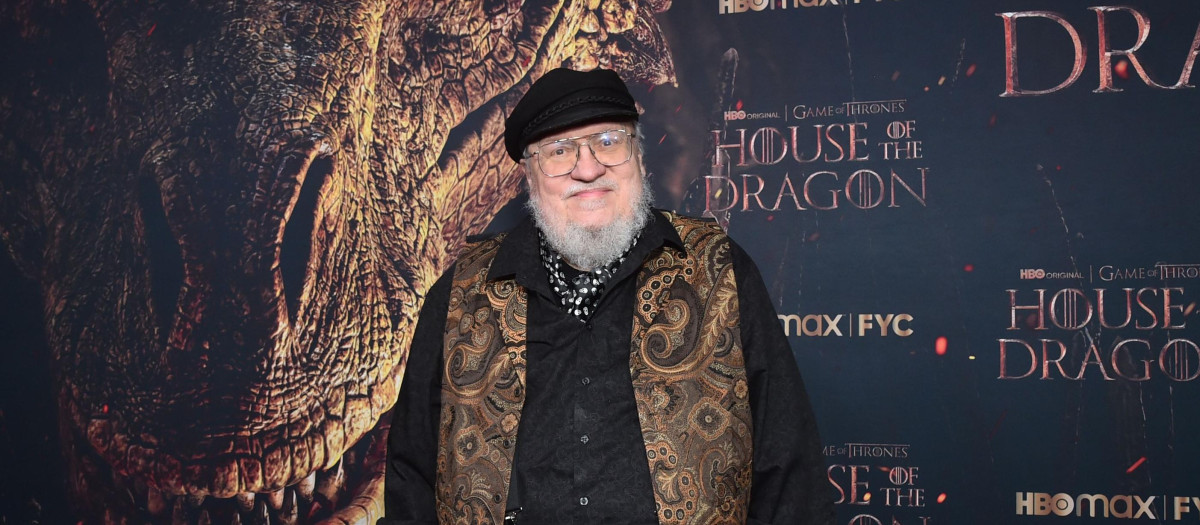George R. R. Martin en el photocall de 'La casa del dragón'